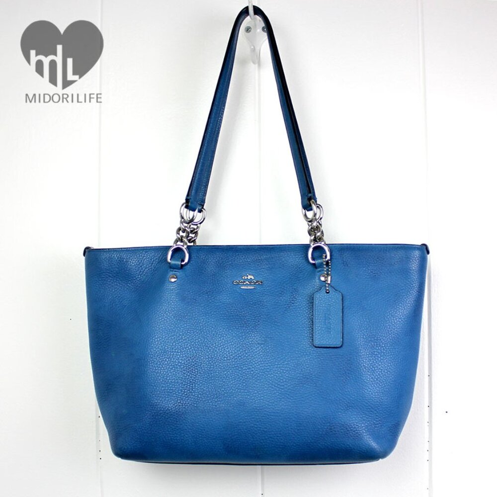 COACH Sophia Polished Pebbled Leather Tote - Picture 15 of 15